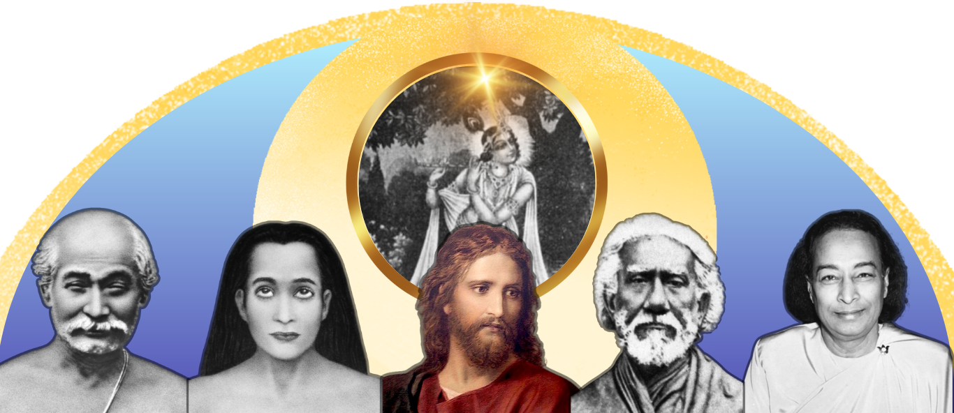 Lahiri Mahasaya, Babaji, Krishna, Yukteshwar, Paramhansa Yogananda, Autobiography of a Yogi. Kriya Yoga
